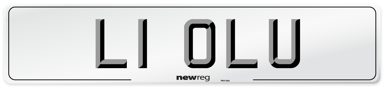 L1 OLU Number Plate from New Reg